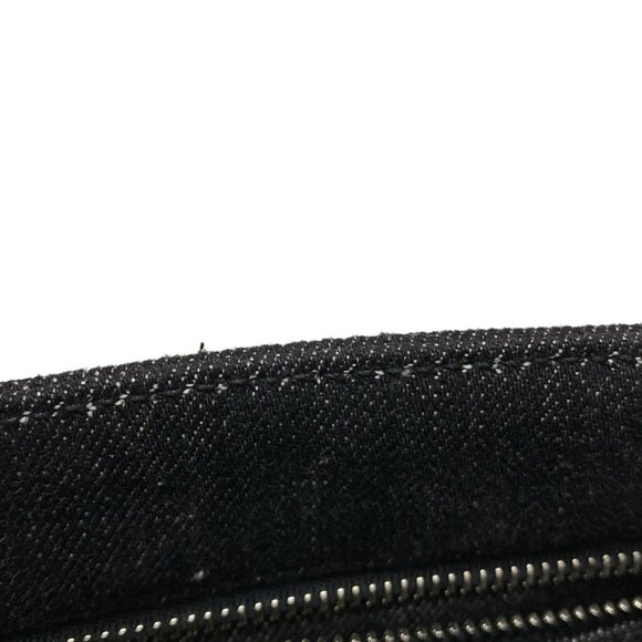 Auth PRADA Canapa BN2439 Black Denim Tote Bag - Picture 12 of 15